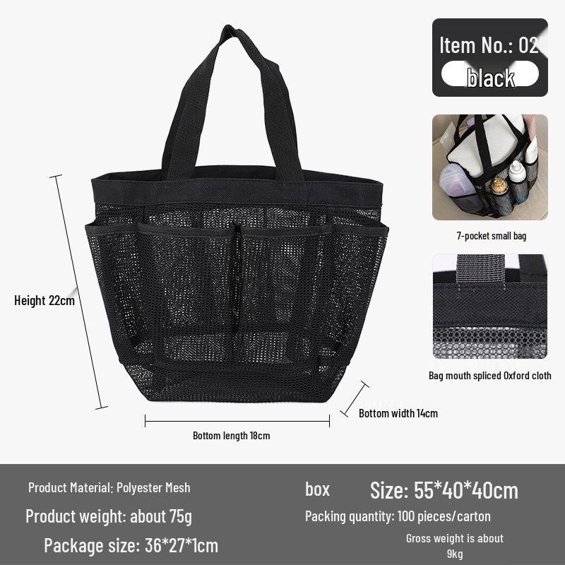 Портативная сетчатая сумка с несколькими карманами для плавания, полиэстеровый ручной пляжный органайзер