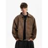 Blaexit Retro Suede Bomber Cotton Jacket American Style Pilot Jacket Men's Thickened Winter Coat