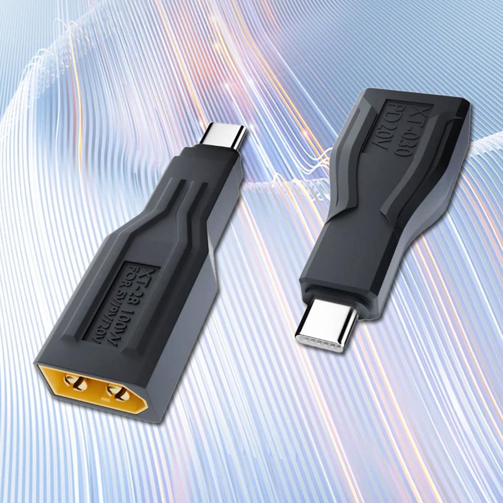 XT60 Male to Type C Male адаптер разъем подходит для моделей с дистанционным управлением поддерживает быструю зарядку 100 Вт и подачу питания