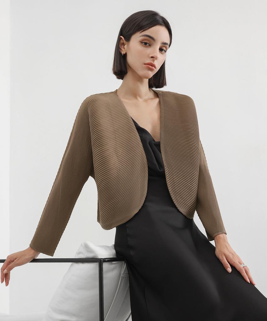 Кардиган с округлыми складками Pleatsmood