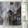 Purple Marble Shower Curtain Abstract Lavender Gold Fabric Bath Curtains Modern Ombre Watercolor Ink Art home Bathroom Decor S