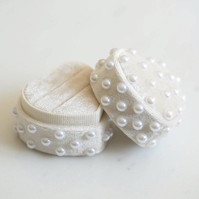 Pearls Velvet Ring Box Proposal Ring Boxes Jewelry Gift Case Ring Jewelry Display For Wedding Engagement
