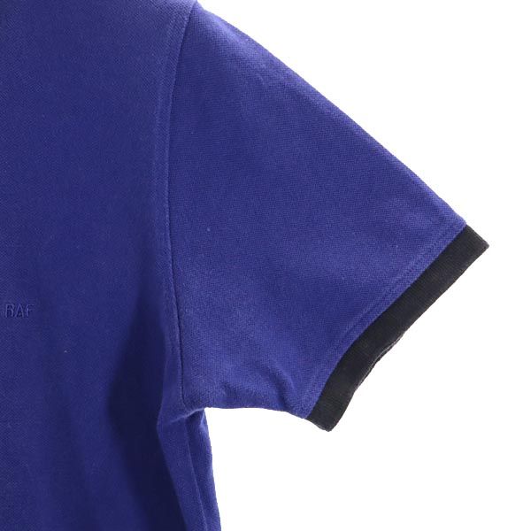 Raf Simons Женское поло с коротким рукавом, синее, цвета олененка, б/у