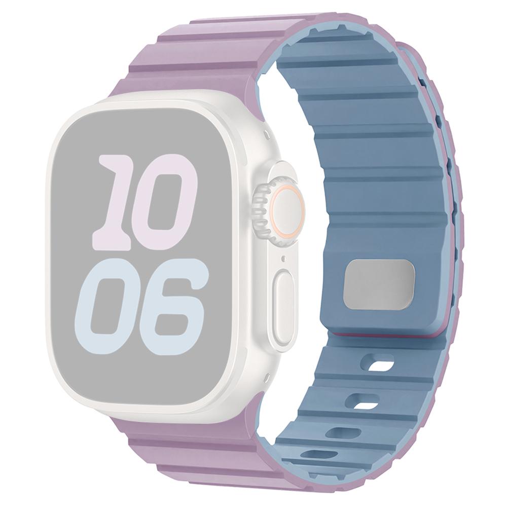 Силиконовый ремешок для Apple Watch Series 11 10 42 мм/9 8 7 41 мм/SE3 SE2 SE 6 5 4 40 мм/3 2 1 38 мм Магнитный ремешок с быстрым отсоединением