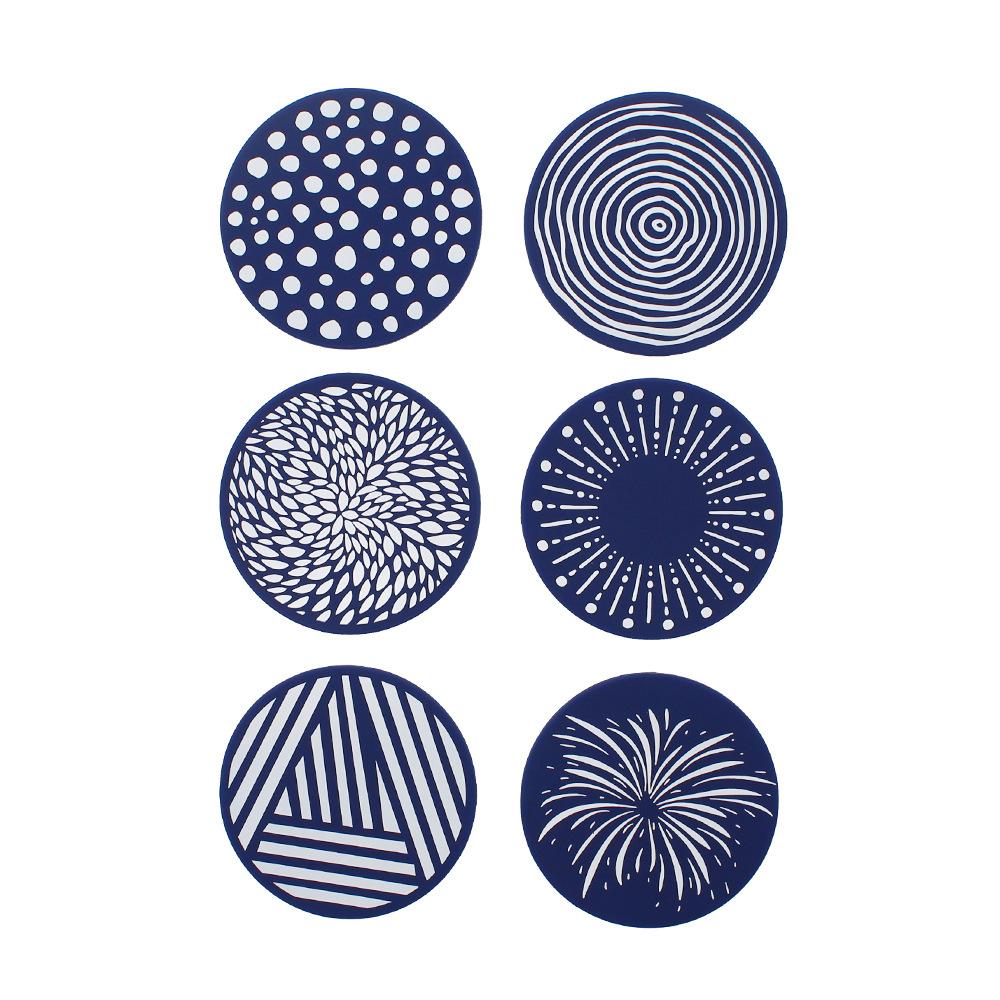 Силиконовая подставка для кофе, круглая 9,8 см, набор подставок для кофе, нескользящий изоляционный коврик, коврик для чашки