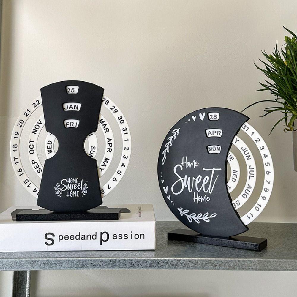 Adjustable Perpetual Calendar Creative Moon Ferris Wheel Desktop Calendar Home