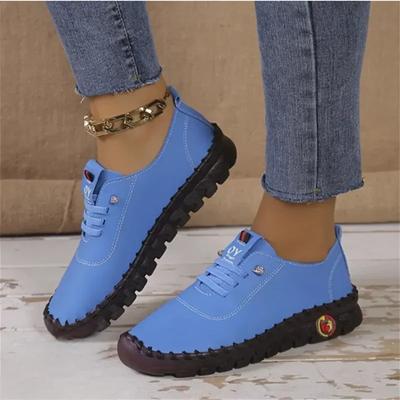 2024 Новая женская повседневная обувь с модным узором, фирменный дизайн, лоферы на толстой подошве, для прогулок на открытом воздухе, удобная женская спортивная обувь