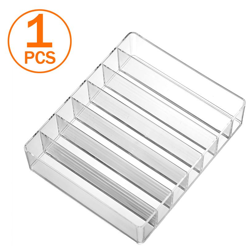7 Grids Makeup Organizer Tray Storage for Eyeshadow Palette Lipstick Makeup Organizer for Drawer Countertop Cosmetics Storage