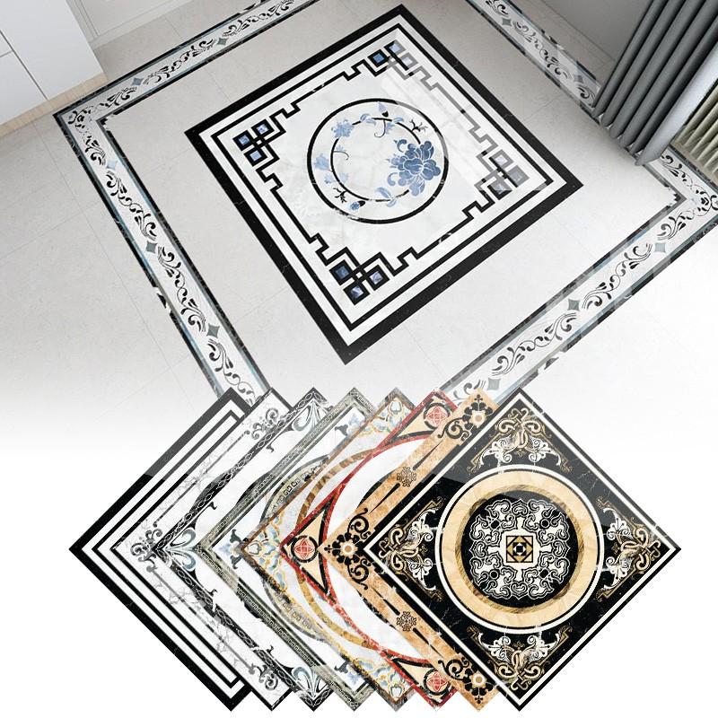 1 шт. самоклеящиеся обои из ПВХ, паркет, мрамор, водонепроницаемые напольные наклейки, квадратные наклейки, нескользящие, для украшения дома