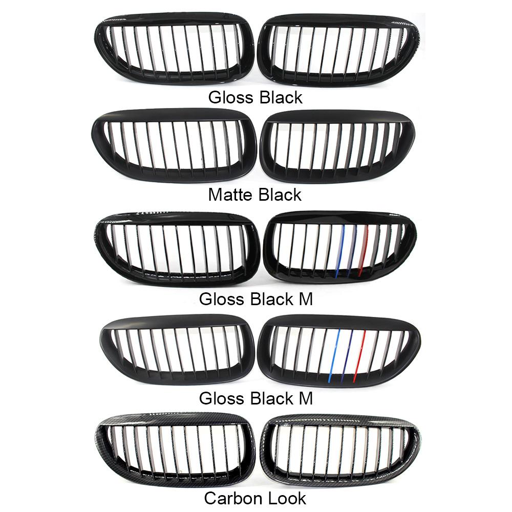 1 Pair Car Front Bumper Hood Kidney Grilles Replacement Grill For BMW 6-Series E63 E64 M6 2Door 630i 640i 650i 645ci