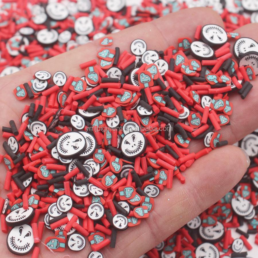 5mm Fruits Shape Christmas Halloween Sprinkles Polymer Clay Slices for Nail Slime Epoxy Resin Craft Diy