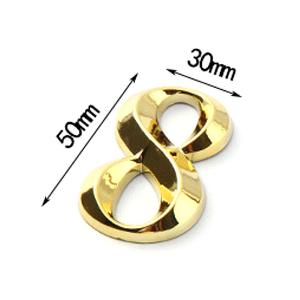 АБС литье под давлением номер двери золотые цифры от 0 до 9 креативная табличка этикетка для улицы