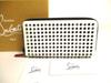 Authentic Panettone White Leather Spikes Round Zip Wallet #9934 Refurbished