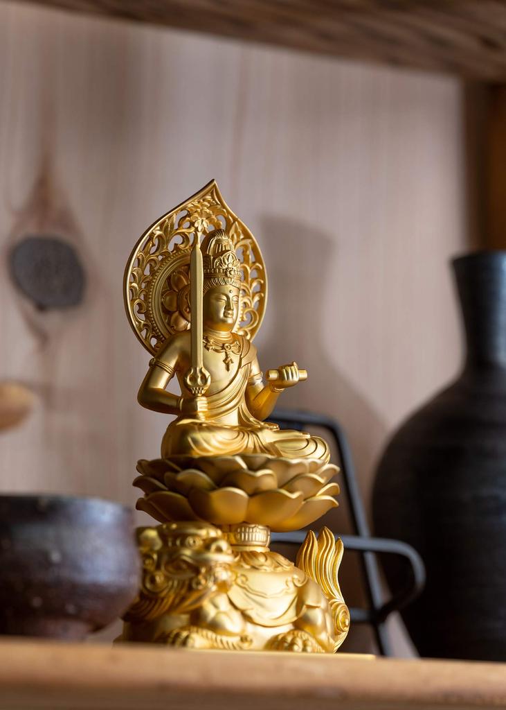 Статуя Будды Манджушри Бодхисаттва 15 см Буддист Хидеун Макита Оригинальная модель в год зодиака хранитель главный образ Зодиак Такаока