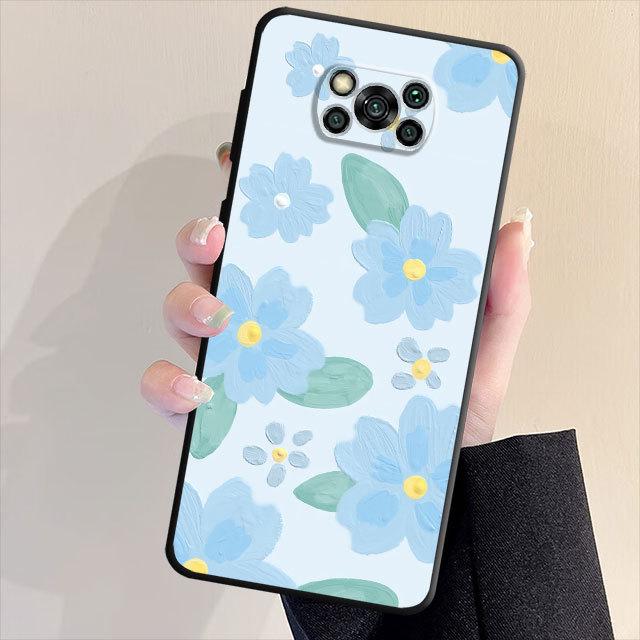 Прекрасный чехол для телефона с цветочным рисунком для Samsung Galaxy S23 S21 S22 S20 Note 20 Ultra 10 Plus 8 9 Note20ultra S21 S22, черная мягкая сумка-чехол