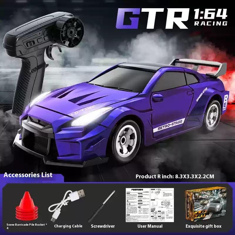 1:64 Scale Remote Control Car Full Four-Wheel Drive Drift Racing Desktop Model Toy for Children And Collectors Gifts