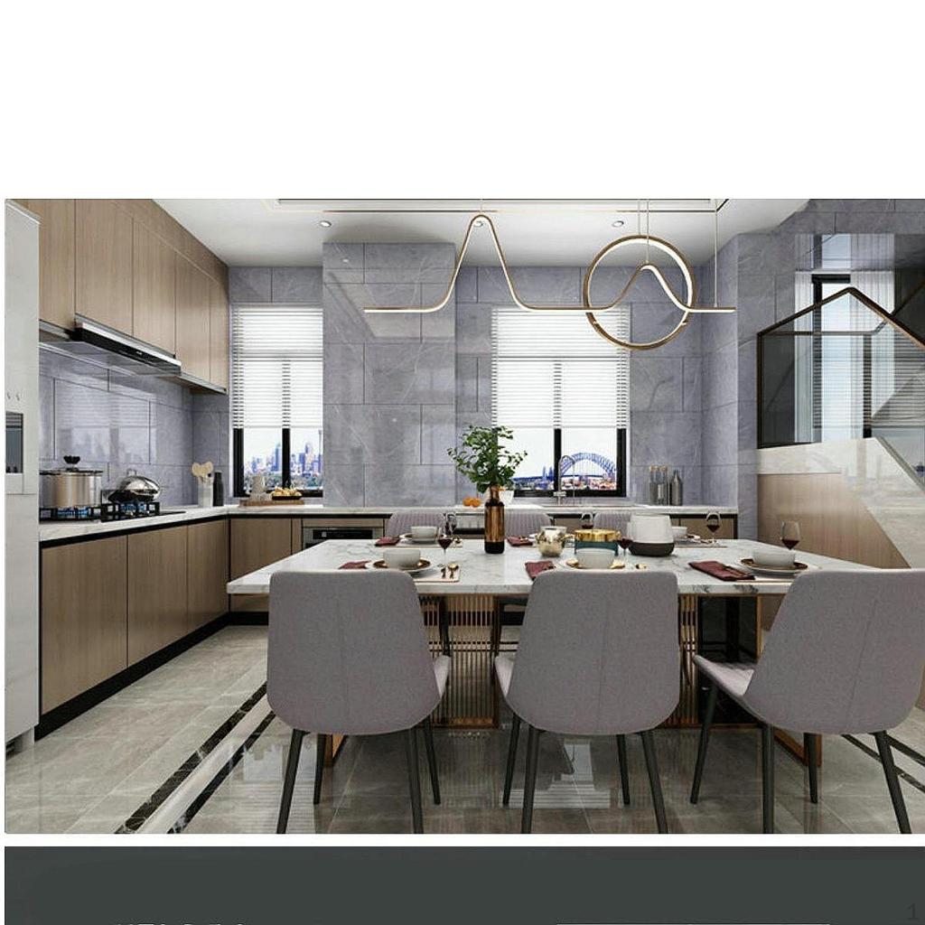 Backsplash Wall Tile Sticker Imitation Marble PVC Modern Panel Wallpaper for