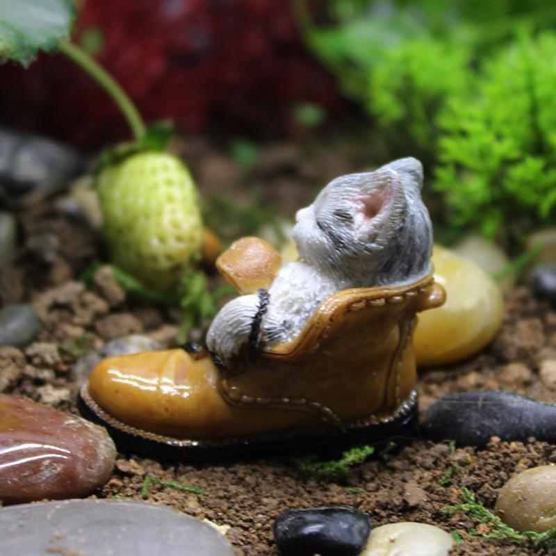 Hairless Cat Animal Model Children Kids Gift Miniature Buddha Cat Figurine Doll Toys Home Decor Cat Meditate Figurines