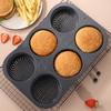 6 Grids Burger Mold Food Grade Easy Release with Holes Even-Heat