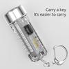 High Brightness LED SMD Keyring Torches Adjustable Emergency Light Type-C USB Charging for Outdoor Camping Hiking Emergency Tool