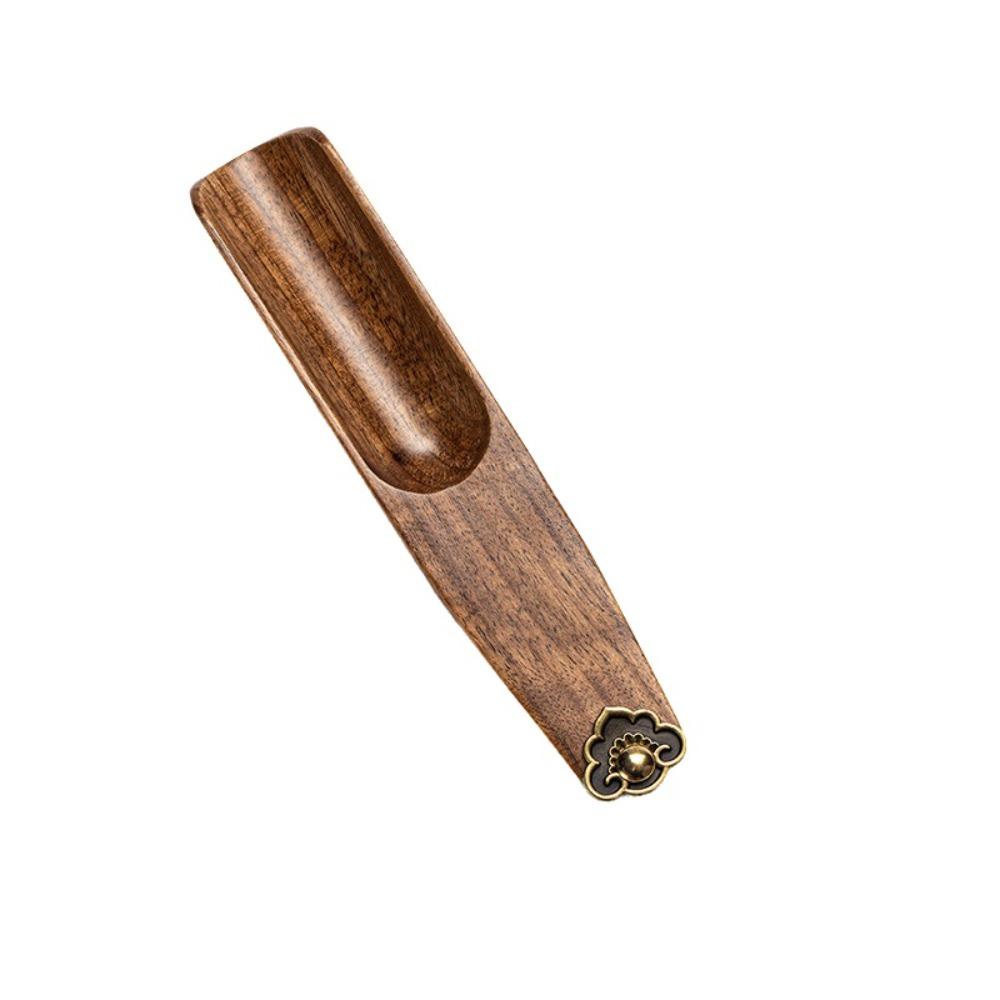 Retro Tea Scoops Natural Wooden Teaspoon Tea Leaves Holder Sugar Powder Spoon  Living Room