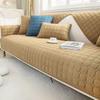 Solid Color Corduroy Sofa Cushion  Winter Plush Thickened Non-Slip Seat Cushion Simple Modern Leather Sofa Cover