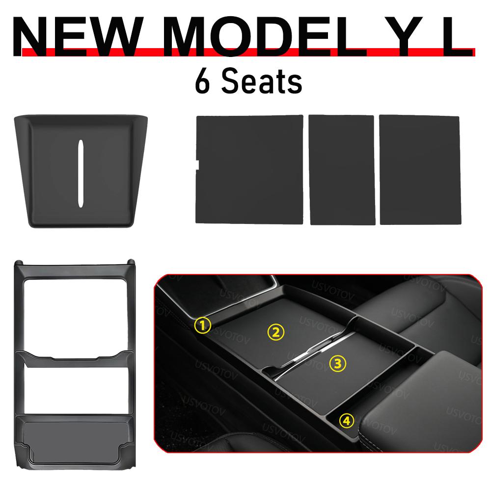 For 2026 Tesla Model YL Center Console Charging Pad Silicone Anti-slip Central Control Wrap Cover Protector Frame Accessories