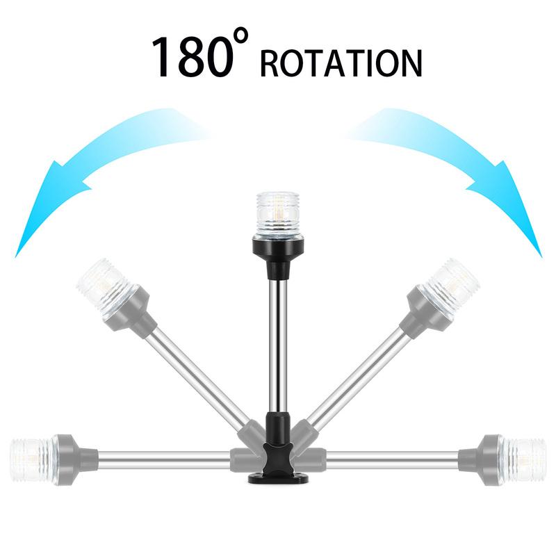 New Boat Navigation Light Waterproof Anchor Light Sailing Signal Lamp for Marine Boat Yacht Accessories 6/9/12INCH