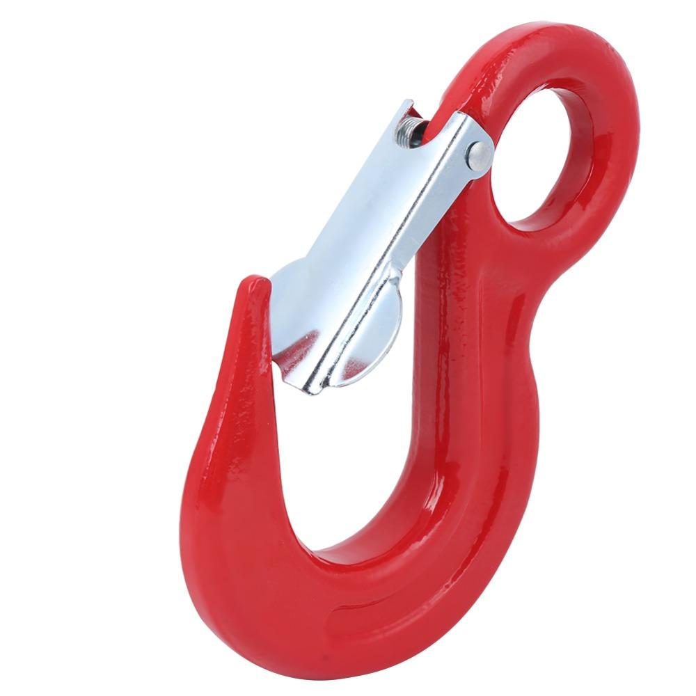 5000kg Load Capacity Alloy Steel Crane Hook Red Safety Latch Hook Ship Construction