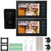 7in Video Intercom 2 Monitors Touch Doorphone Night Vision Access Doorbell System