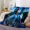 Custom Name Avatar Blue Fantasy Flannel Blanket For Super Soft Cute Comfort Blanket For Travel Bedding Couch Sofa Blanket