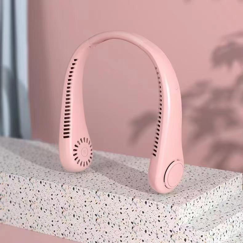 Бесшумный цифровой шейный вентилятор: Безлопастной, Перезаряжаемый через USB, Многоскоростной, Компактный дизайн для занятий спортом на открытом воздухе