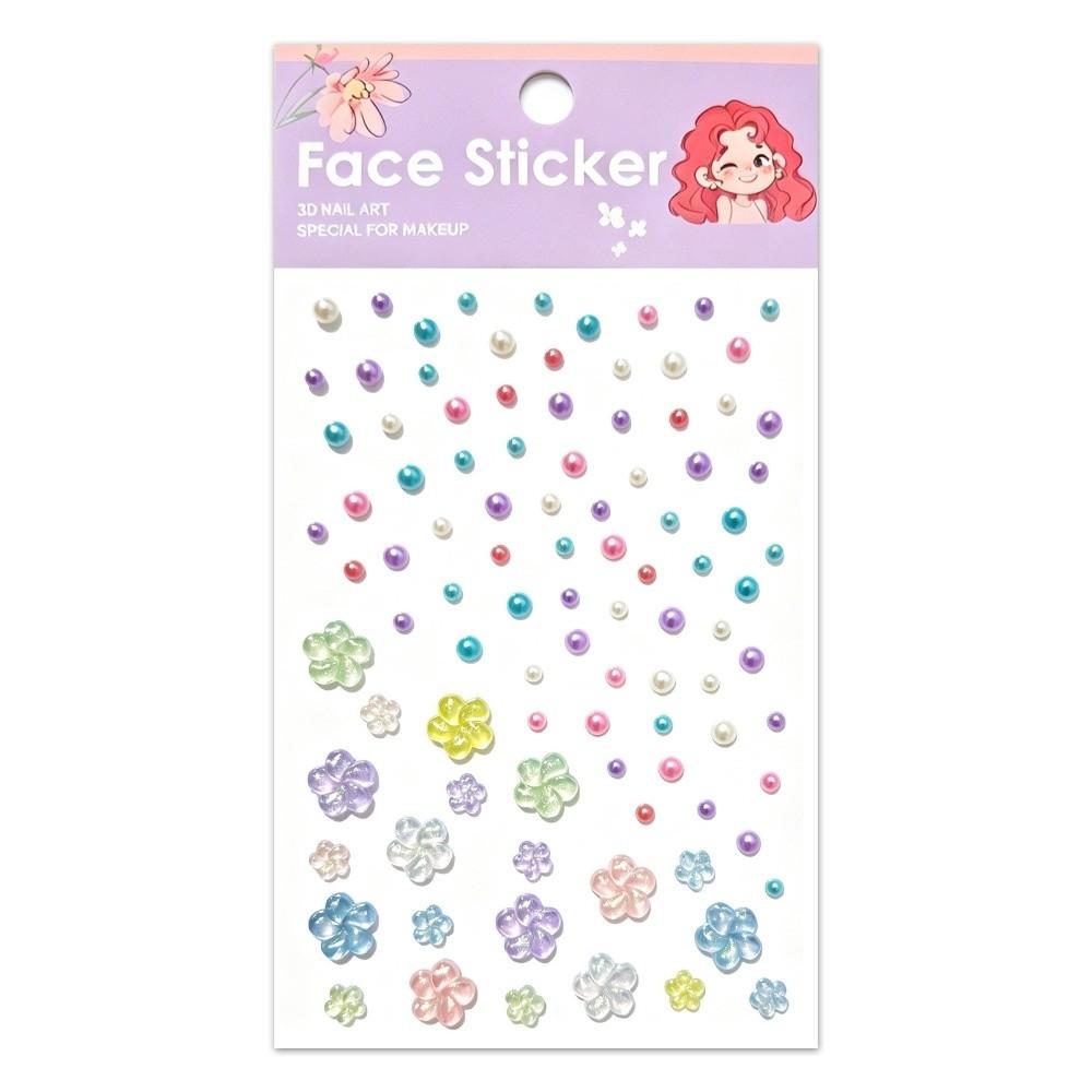 3D Resin Face Eye Jewels Sticker with Adhesive Backing Crystal Gem Sticker Christmas Party