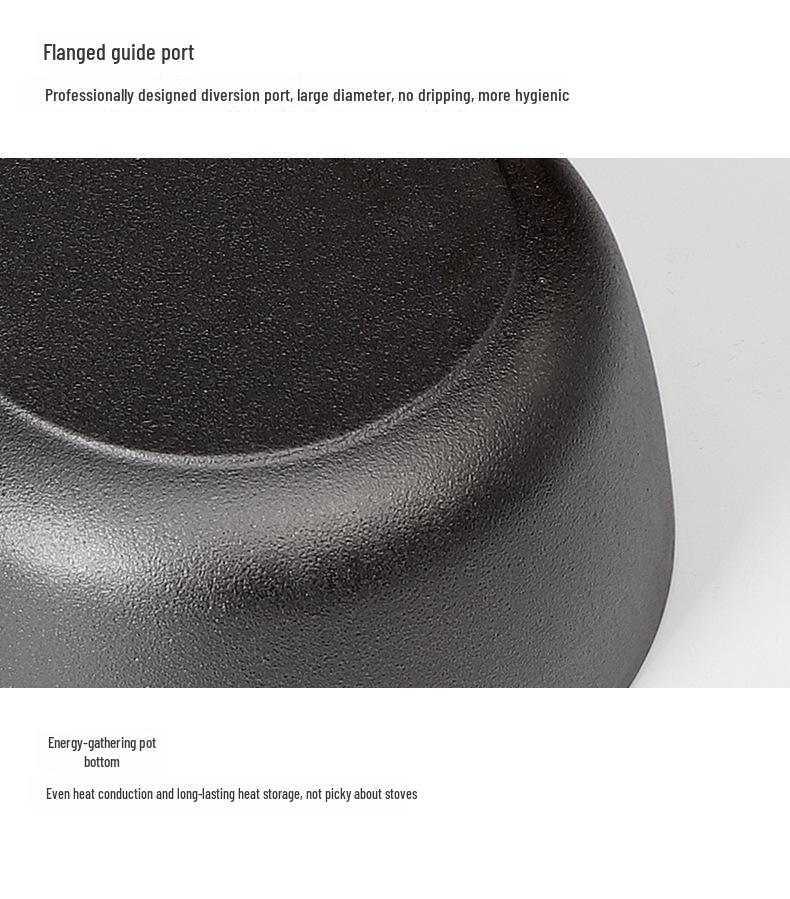 Кастрюля из утолщенного чугуна с антипригарным покрытием для молока и супа, детского питания и лапши