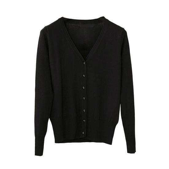 Женское вязаное пальто с V-образным вырезом, длинным рукавом, однобортный свитер, однотонный, с ребристым подолом, мягкий теплый свитер, кардиган