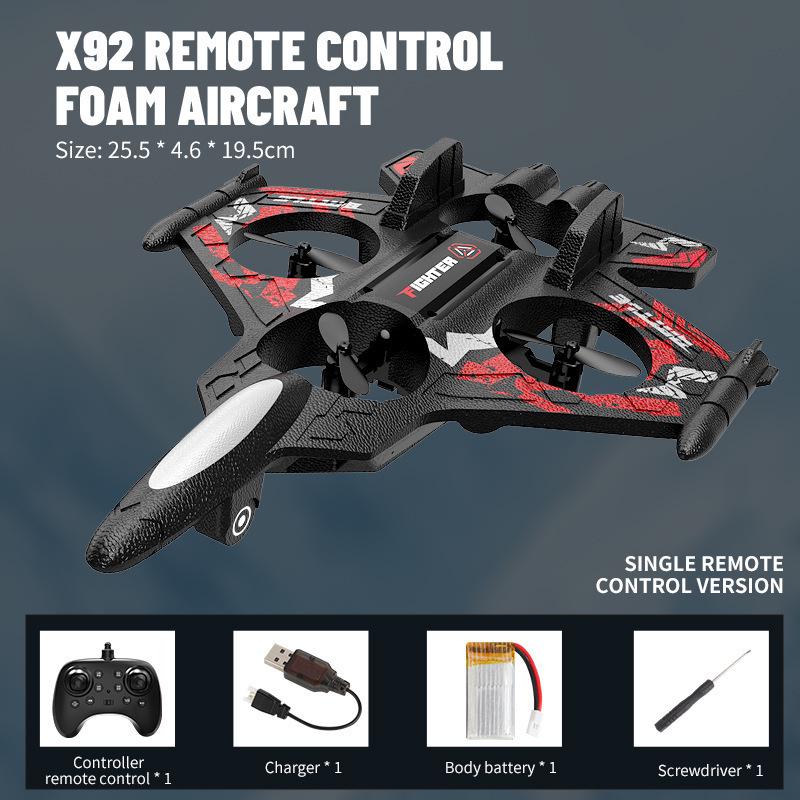 Remote Control Foam Glider Fighter Model - Children's Fixed-Height Quadcopter Toy
