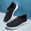 Fashion Mesh Shoes for Men Breathable Summer Lightweight Hiking Comfortable Casual Shoes Black Slip-On Driving Male Loafers