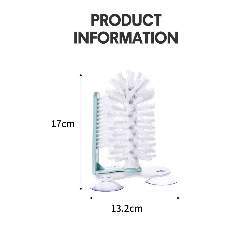 Detachable Sucker Cup Brush 2 In 1 Water Bottles Cleaner Durable Cup Scrubber Wine Glass