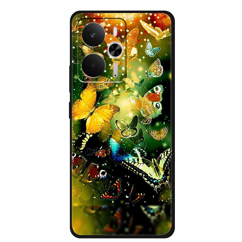 Чехол для Realme 14 Realme14 5G RMX5070 Корпус телефона Мягкий силиконовый задний чехол Для Realme 14 Global Черный ТПУ Funda Милый Capa Coque