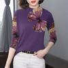 Теплая, стильная футболка с длинным рукавом на флисовой подкладке для женщин среднего возраста – Стройнящая, скрывающая живот, универсальный топ для мам.