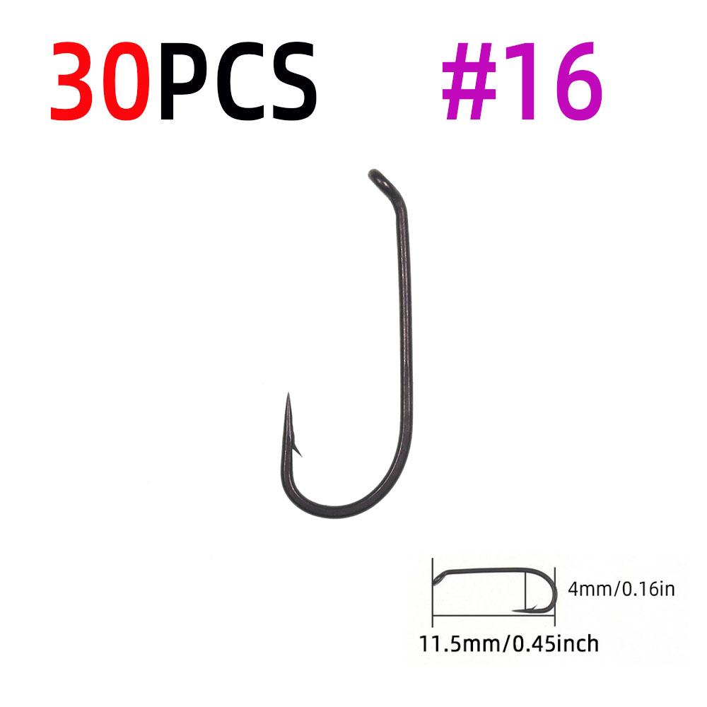 30 шт. 1X тонкая проволока с широким ушком в классическом бронзовом исполнении для сухой мушки, крючок для вязания нимфы, крючок для ловли форели № 14-№ 22