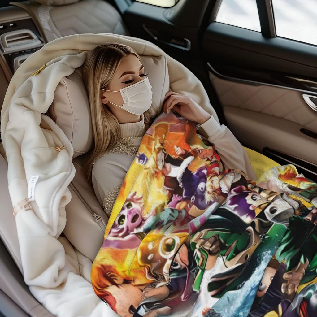 Моя геройская академия Мультяшный плед Теплые флисовые одеяла Мягкое и удобное одеяло Домашнее дорожное одеяло Подарок на день рождения