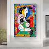 Graffiti Street Art Pablo Picasso Style Canvas Oil Painting Print and Wall Art Modern Living Room Home Decor Pictures No Frame