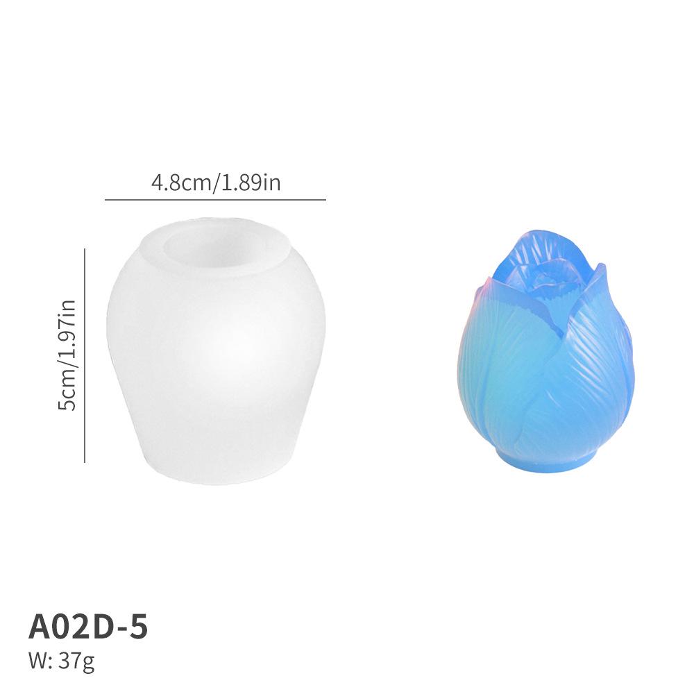 Силиконовая форма для свечи и мыла с ароматом лепестков розы 3D