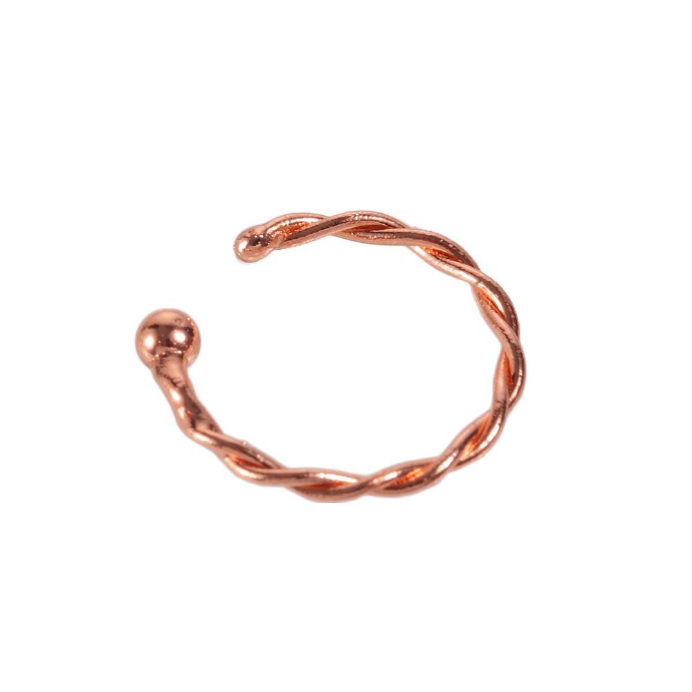 Piercing Copper Women Fake Septum Men Fake Nose Ring Nose Hoop Rings Titanium Ring Twisted Rope