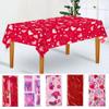 Waterproof Disposable Tablecloths Red Table Cover New Valentine's Day Tablecloth  Valentine's Day