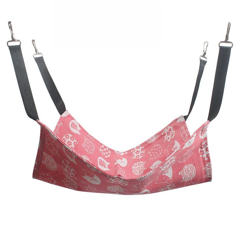 Dual‑Use Hanging Cat Hammock Soft Fleece Adjustable Strap Pet Swing Bed For Cage Rest For Kittens And Small Pets
