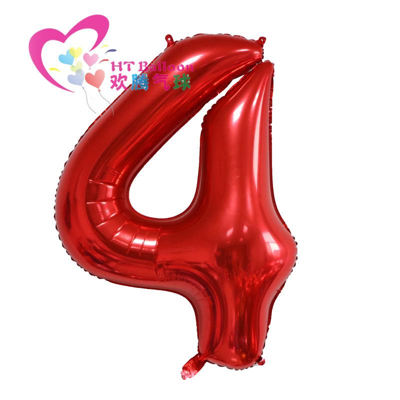40 Inch Red Large Numbers Balloon 0-9 Birthday Party Decorations Helium Foil Mylar Big Number