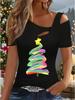 Women's New Casual  Top  Christmas  Halloween Christmas Gift Tops Shirt Blouse