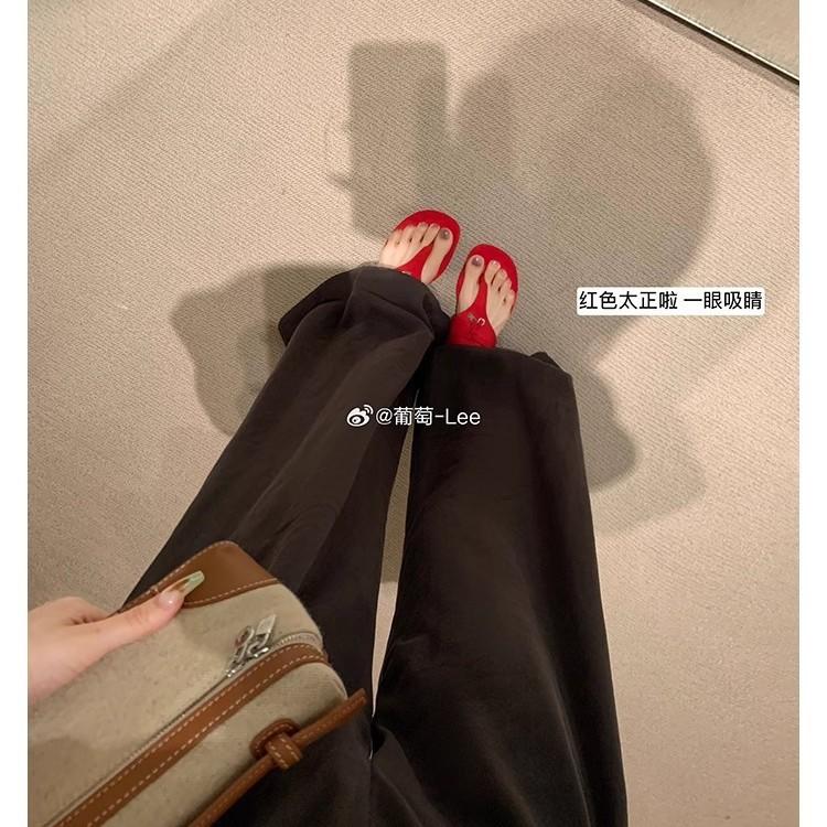 Виноградная мать тот же французский темперамент шлепанцы с перемычкой между пальцами сандалии на низком каблуке женские с круглым носком бахрома повседневные универсальные на плоской подошве шлепанцы